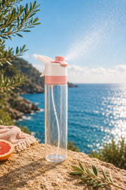 FreshUp 2-in-1 Trinkflasche mit Sprühfunktion